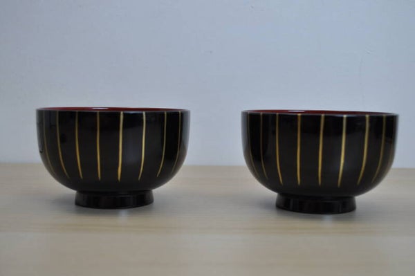 Miso soup bowls Aizu nuri lacquer