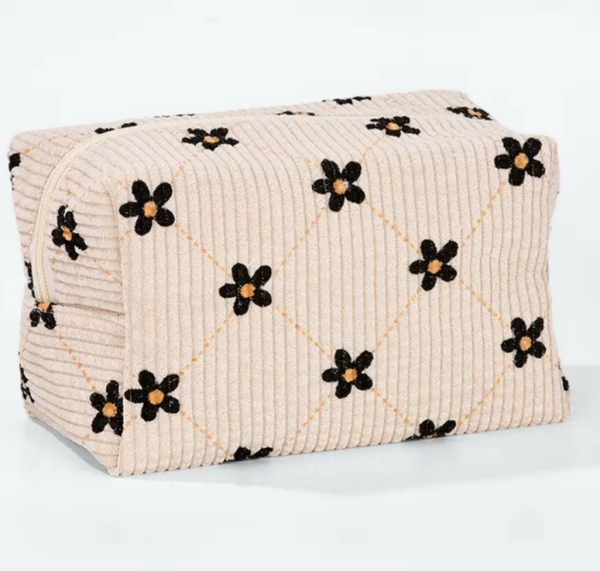 Trousse de maquillage à fleurs