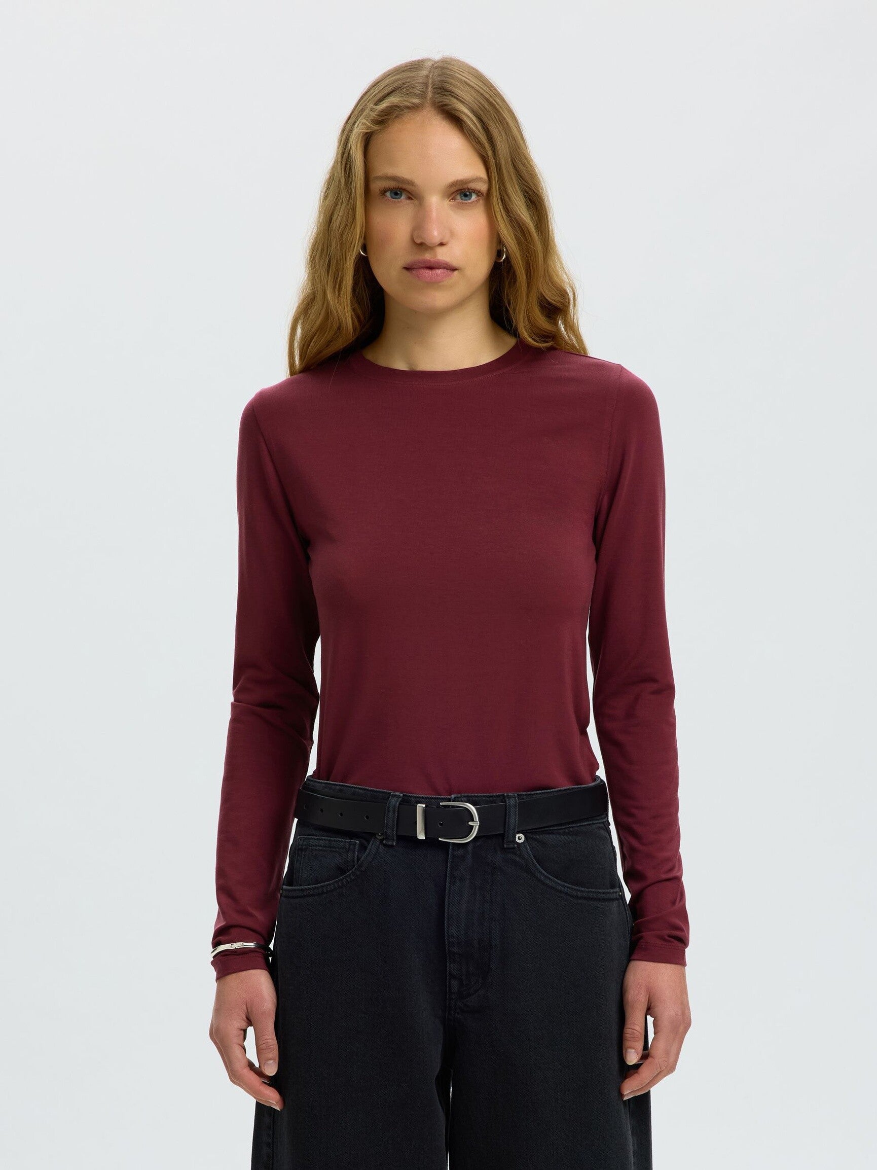 MANJA LONGSLEEVE TOP BORDEAUX