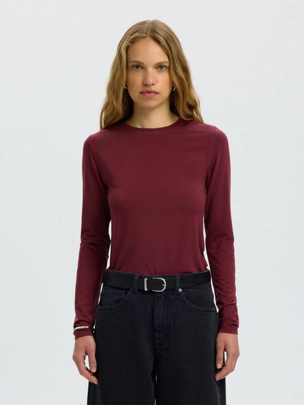 MANJA LONGSLEEVE TOP BORDEAUX
