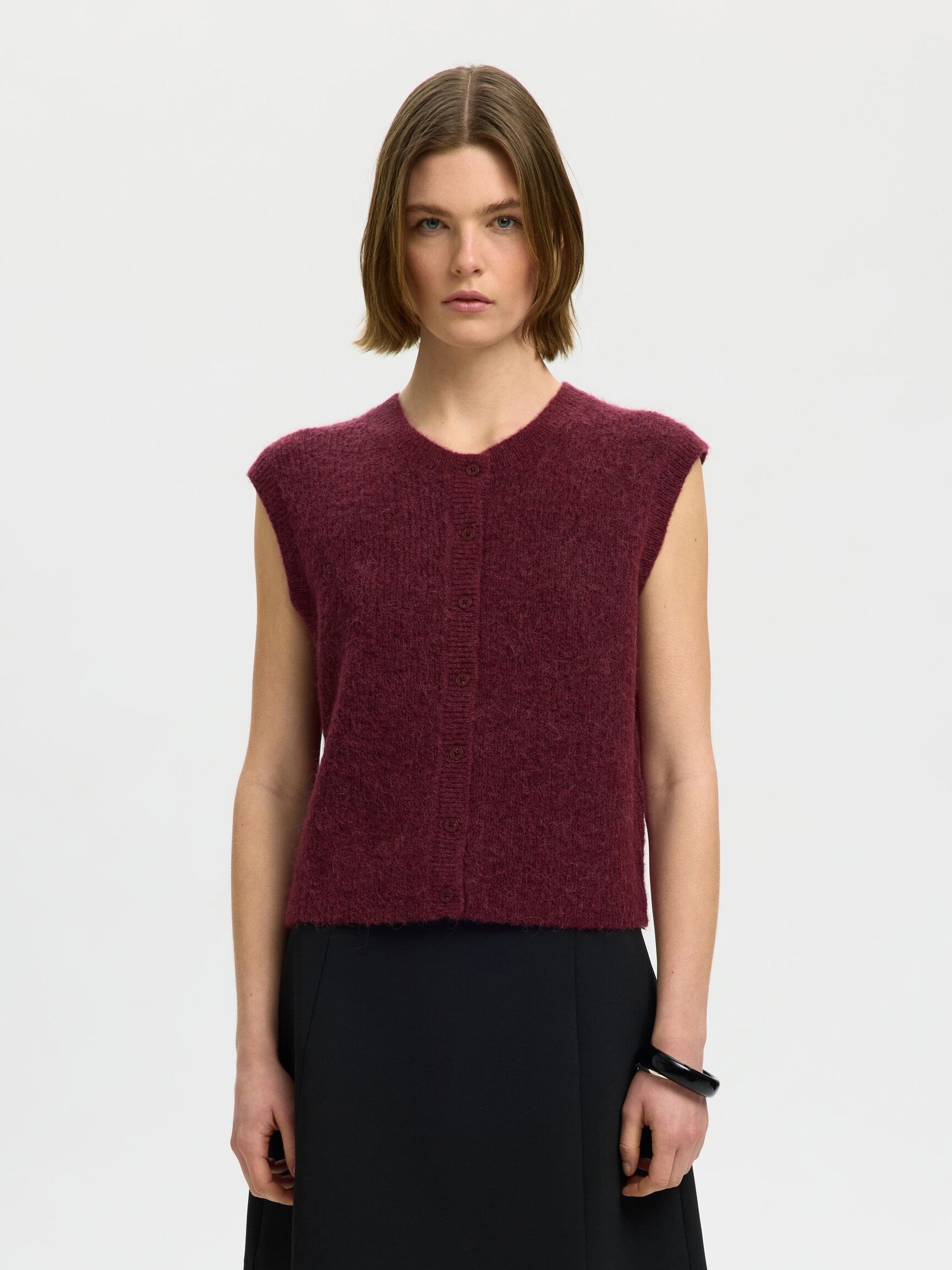 LULU BUTTON GILET BORDEAUX