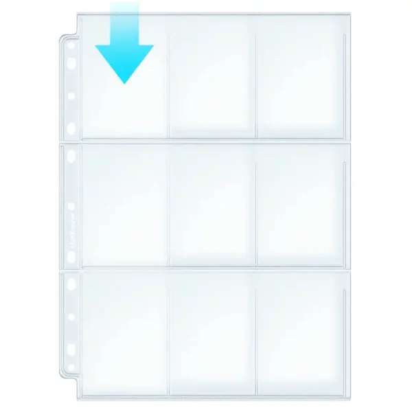 MintKeeper 9-Pocket Premium Sleeve Pages – Clear (25 Pack)