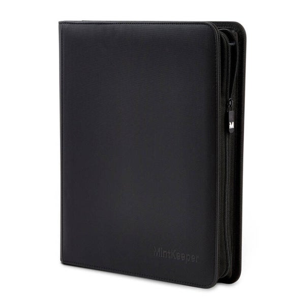 MintKeeper Premium 12-Pocket Zip Card Binder – Black