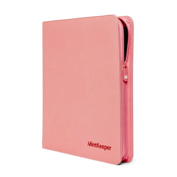 MintKeeper Premium 12-Pocket Zip Card Binder – Pink