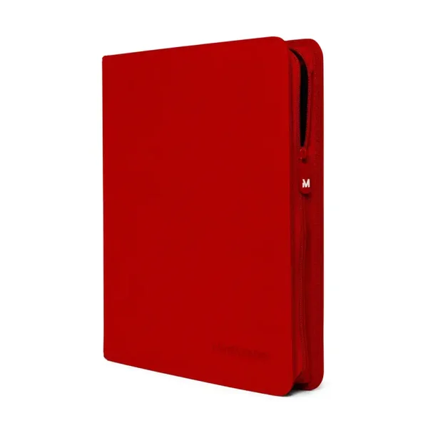 MintKeeper Premium 12-Pocket Zip Card Binder – Red
