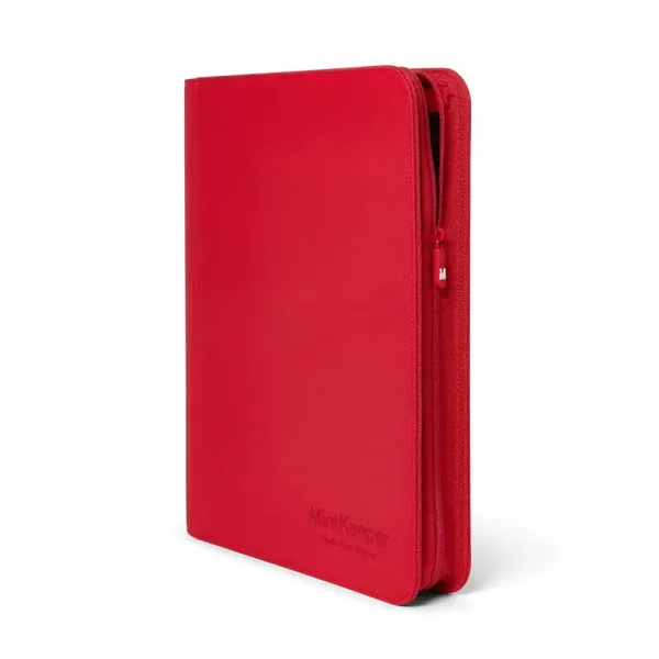 Red MintKeeper 4-Pocket Premium Zip Binder