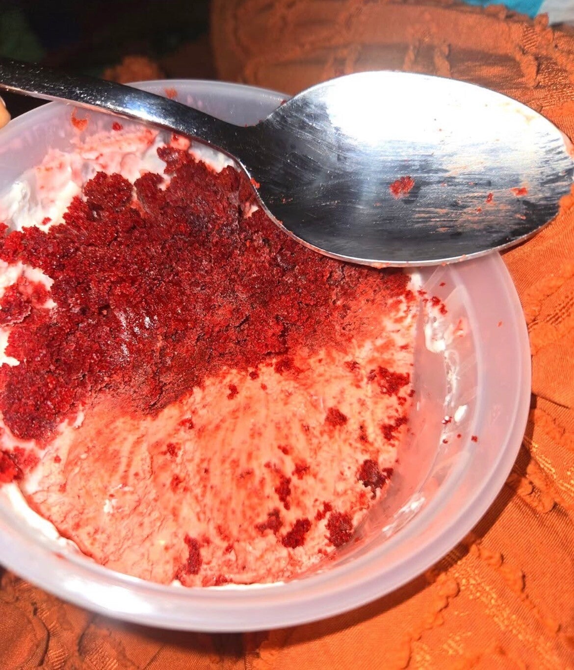 Gourmet Homemade Red velvet cheesecake ice cream