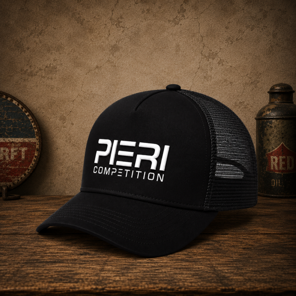 Casquette TRUCKER Noire | PIERI COMPETITION | Broderie 3D