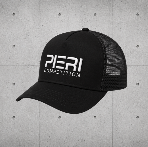 Casquette TRUCKER Noire | PIERI COMPETITION | Broderie 3D