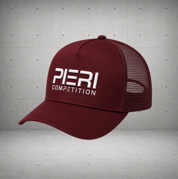 Casquette TRUCKER Rouge bordeaux | PIERI COMPETITION | Broderie 3D