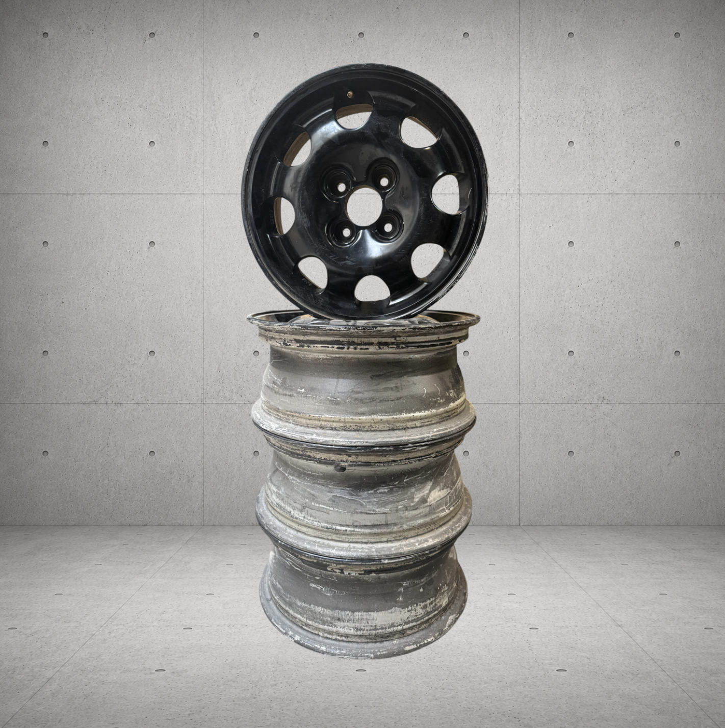 4 jantes PEUGEOT 205 GTI 1.9 | Noir
