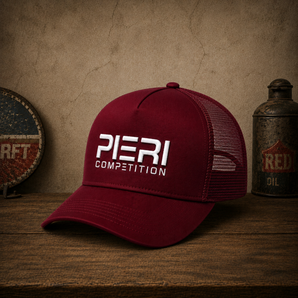 Casquette TRUCKER Rouge bordeaux | PIERI COMPETITION | Broderie 3D