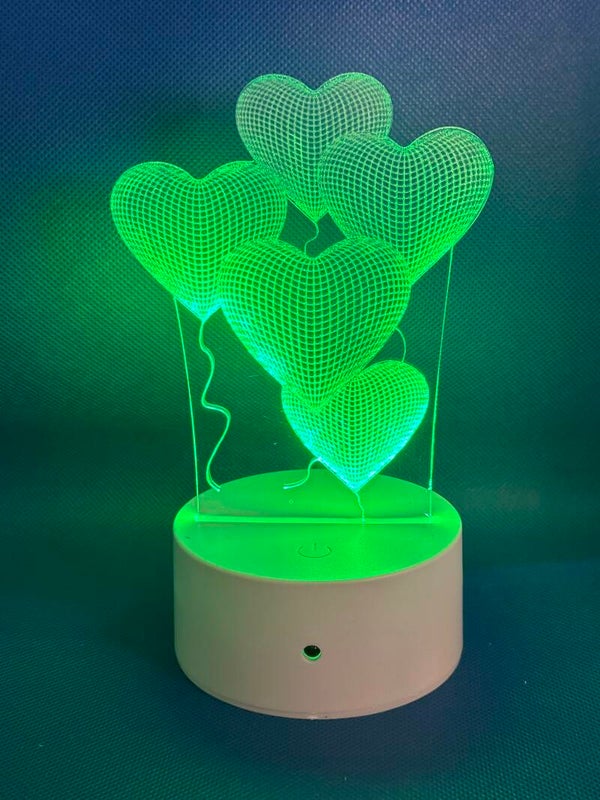 LED Lampe 4 Herz Ballone