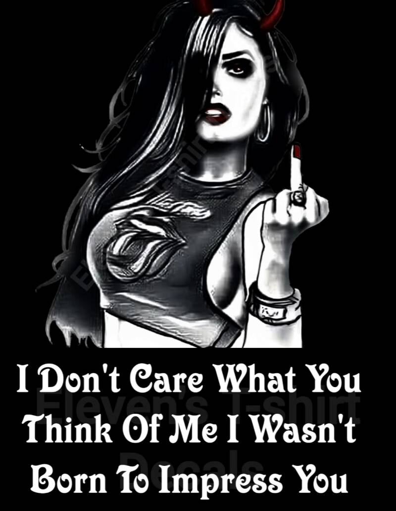 I Dont Care What You Think Of Me T-shirt Decal 
