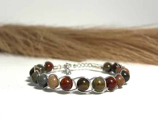 Polychroom Jaspis armband