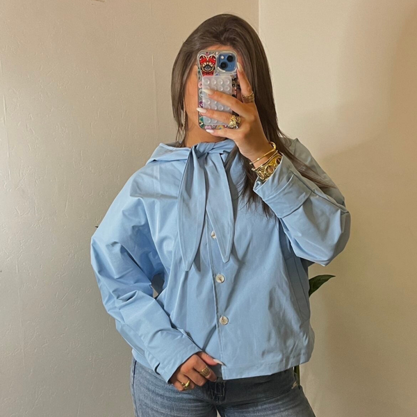 Veste trench bleu ciel