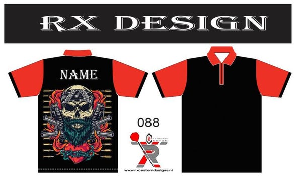 Red Black skull 88