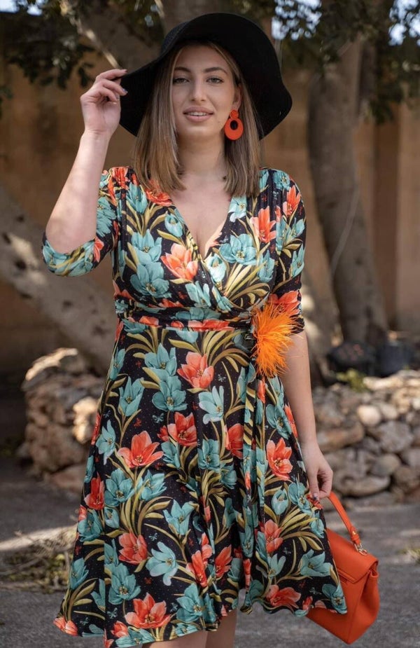 Floral Wrap Dress