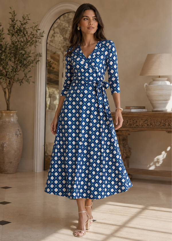 Multi Blue Maxi Dress