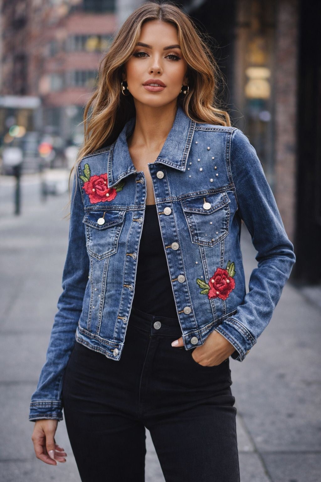 Embroidered Denim Jacket