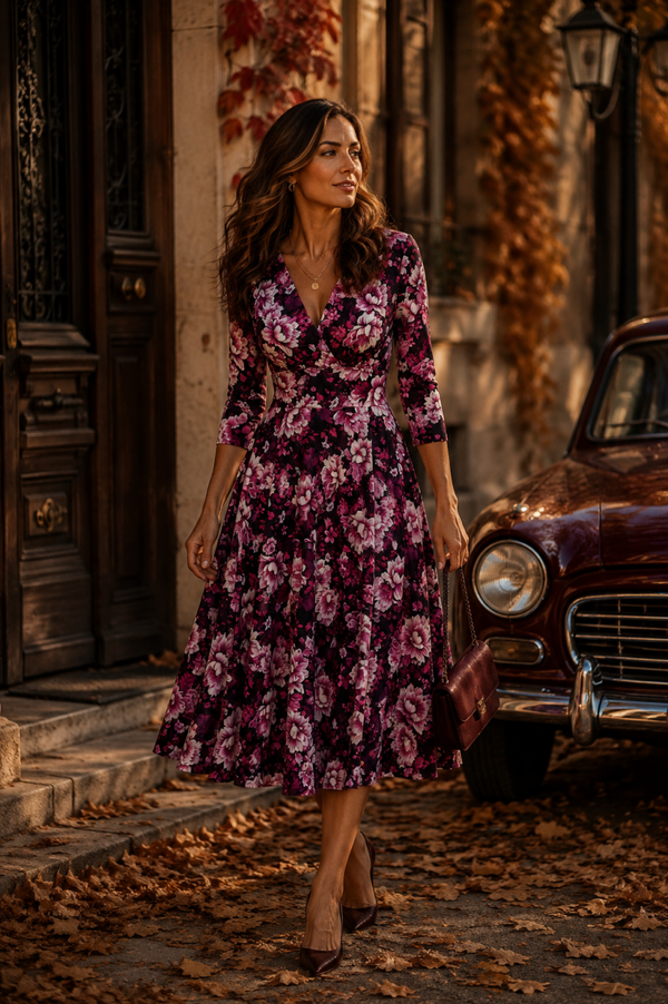 Floral Violetta Swing Dress