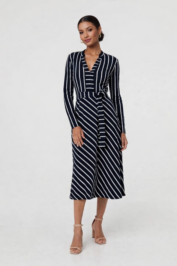 Striped Midi Dress