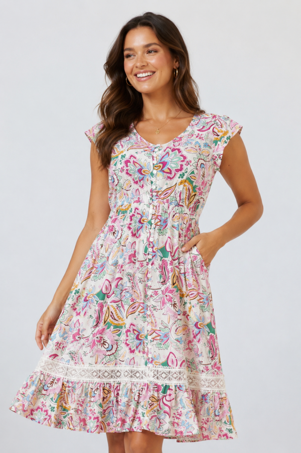 Pink Pattern Dress