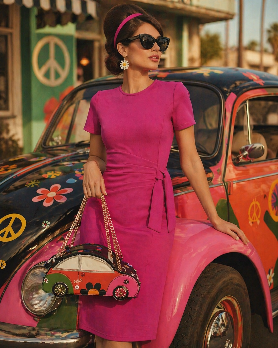 Wild Pink Side tie Dress