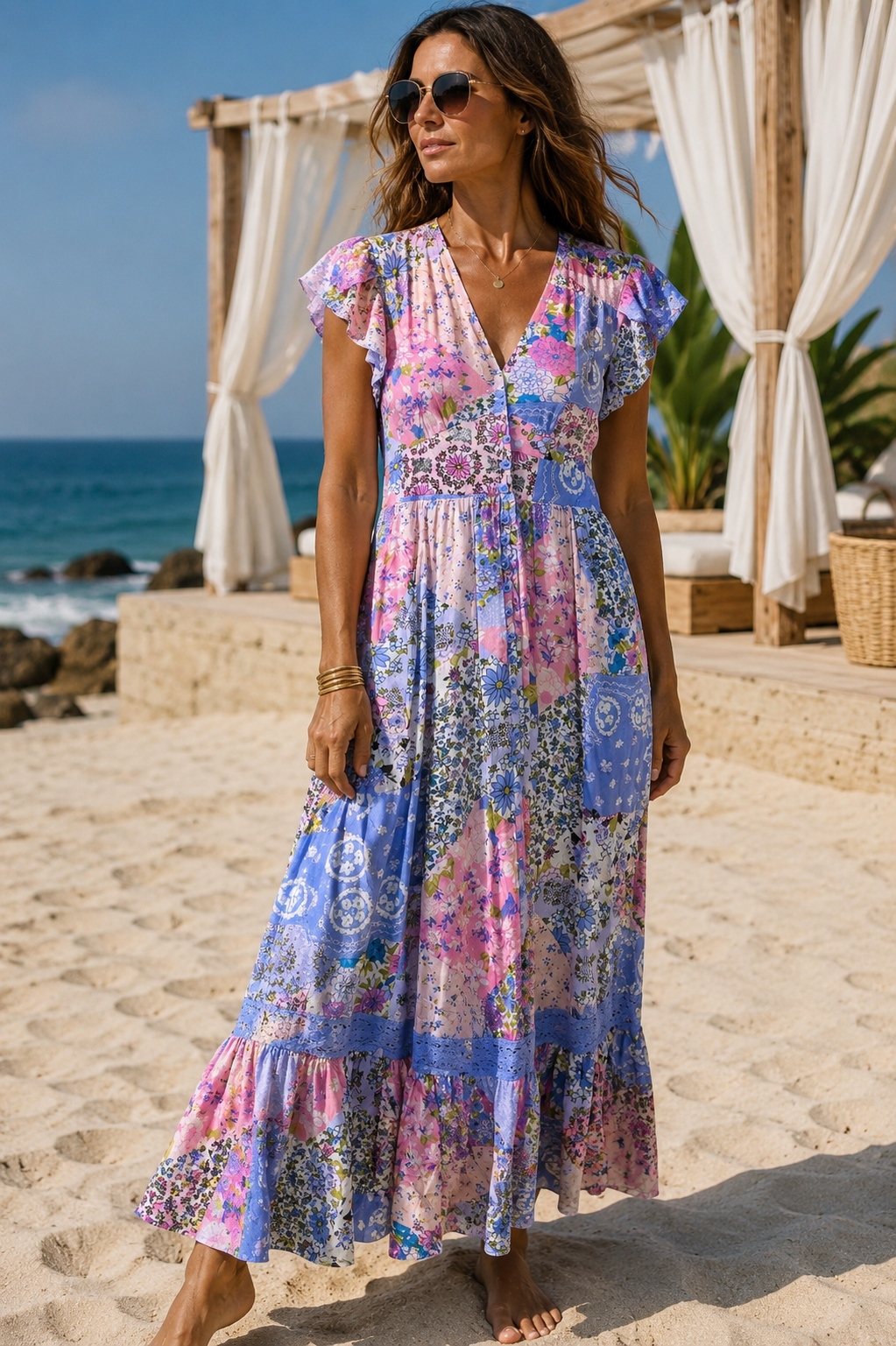Patchwork Maxi Dress