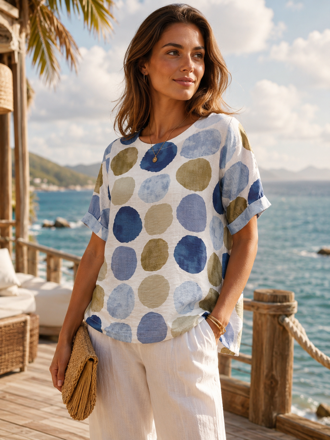 Blue Pattern Tshirt