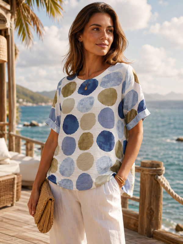 Blue Pattern Tshirt