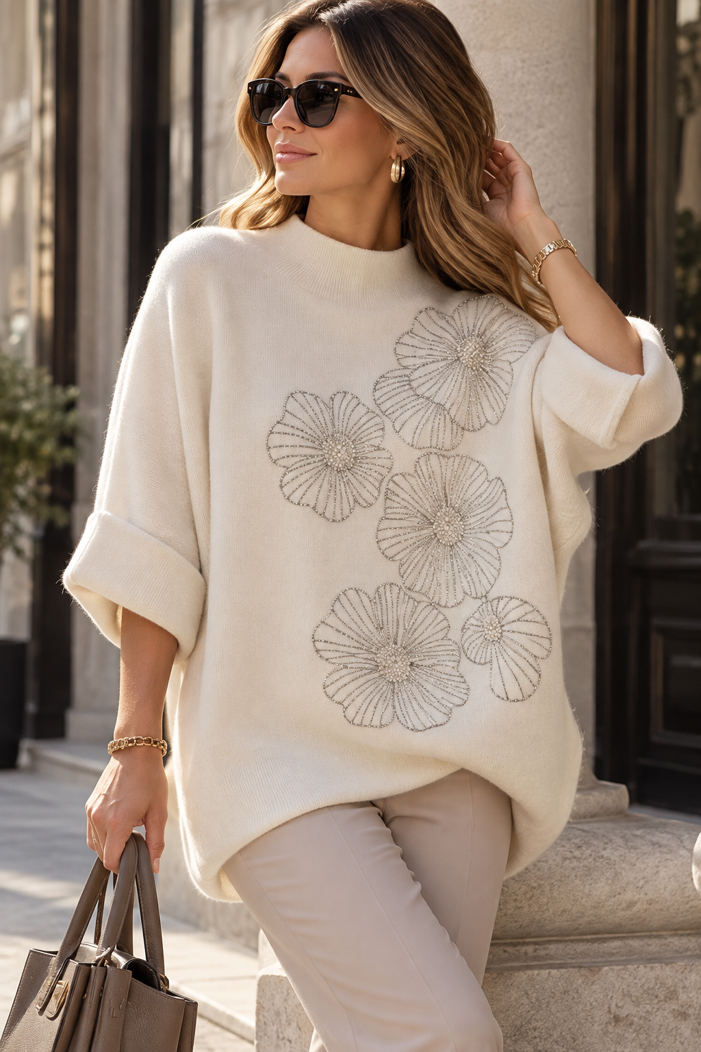 Embellished Floral Jumper