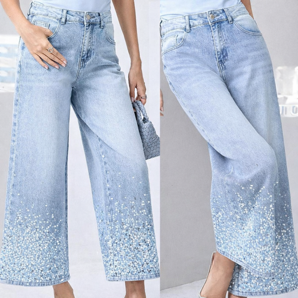 Sequin Box Jeans