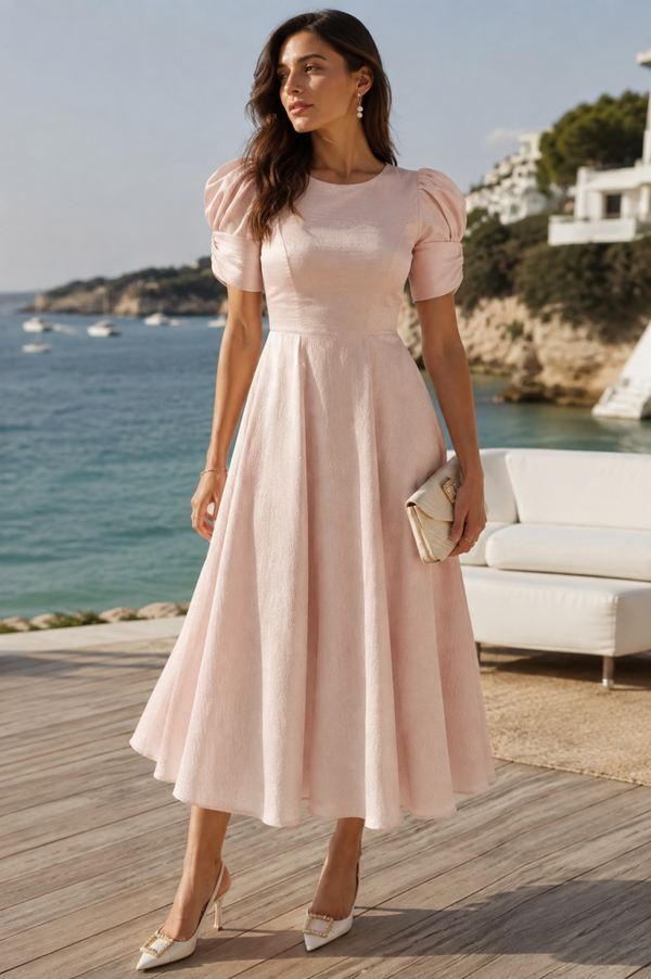 Pink Full Skirt Designer Dress