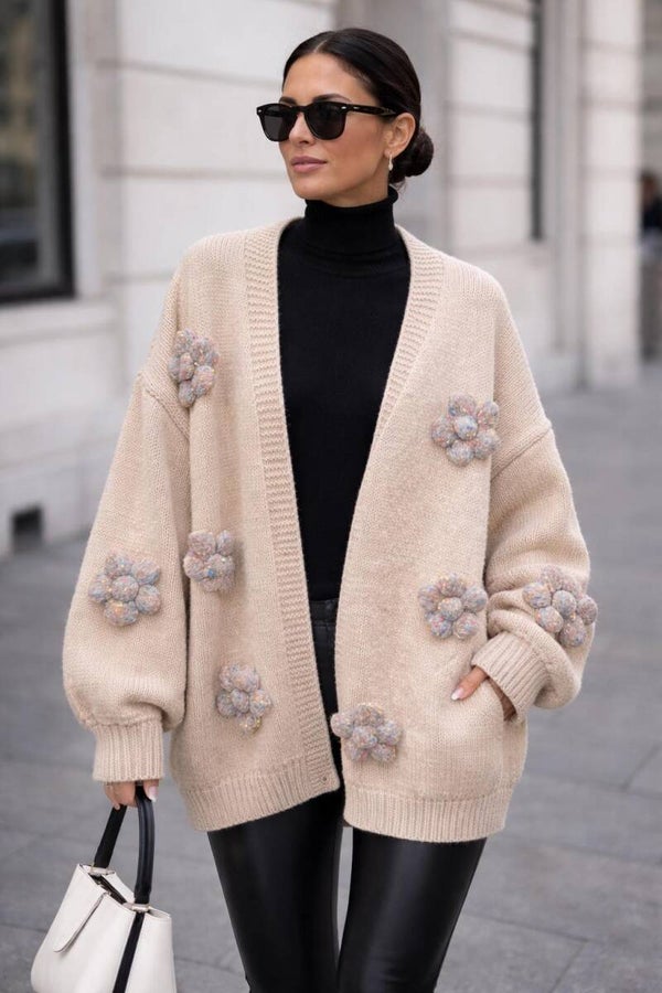 Knit Floral Cardigan