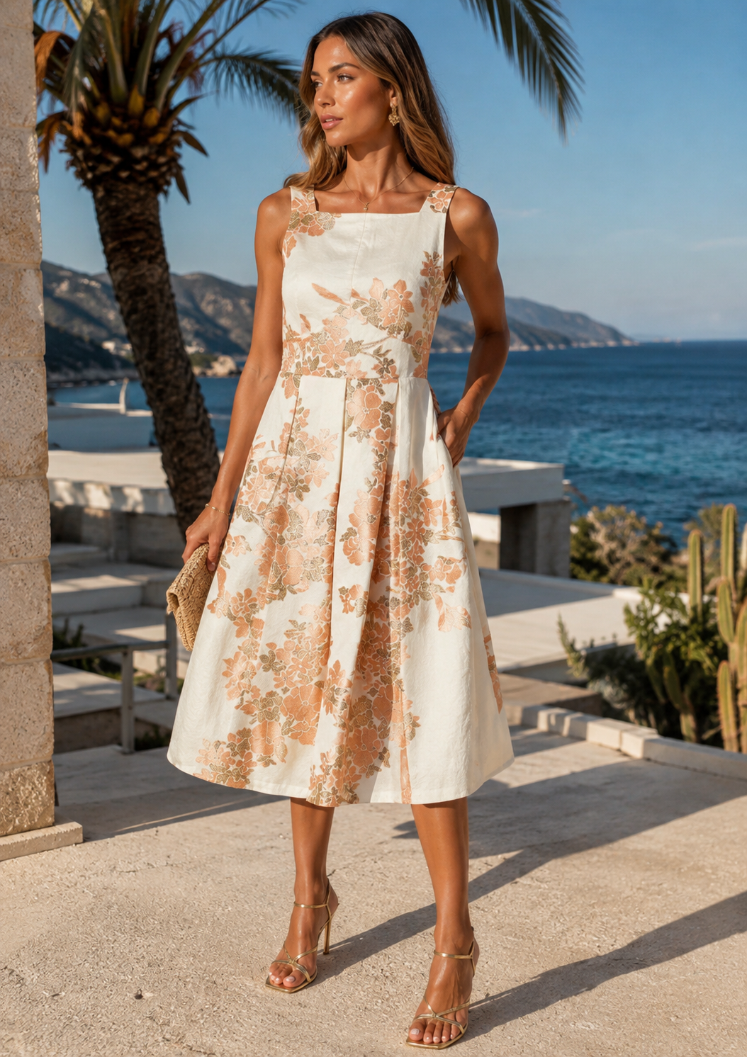 Apricot gold Designer dress