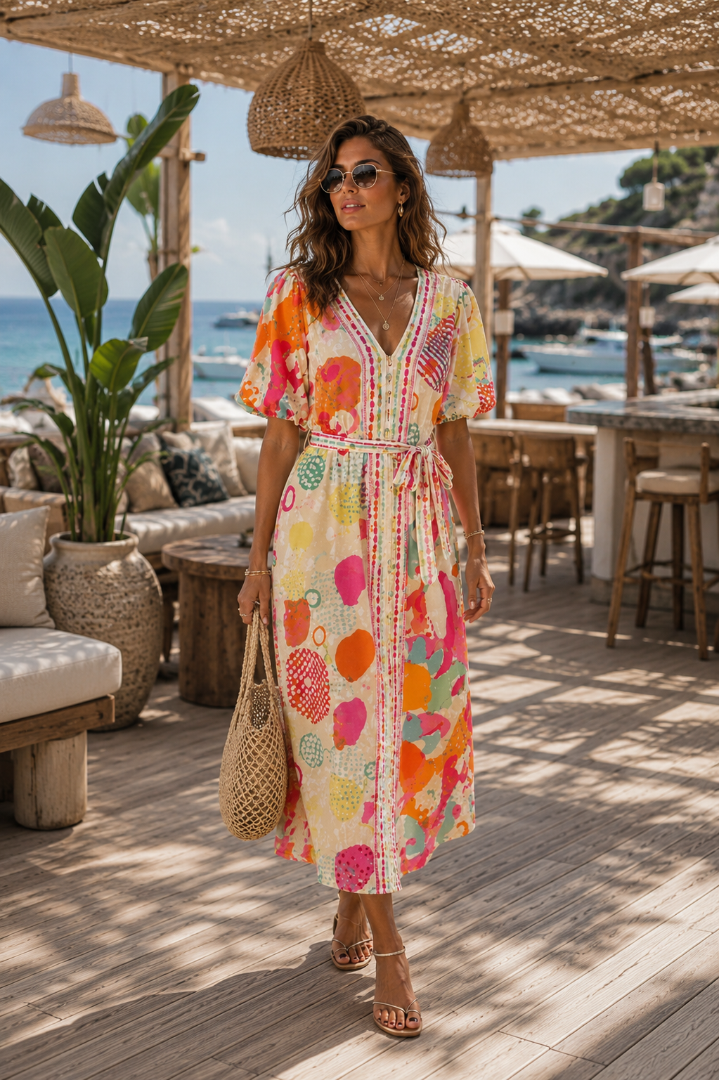 Neon Print Dress