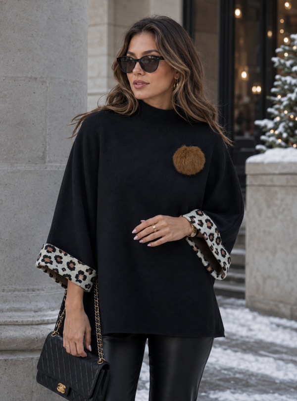 Leopard Knit Top