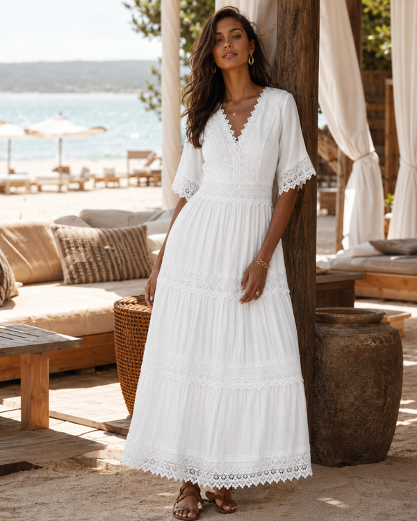 Lace detail Maxi