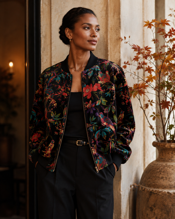 Floral Bomber Jacket
