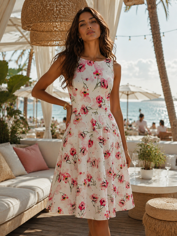 Poppy Sleeveless Swing Dress