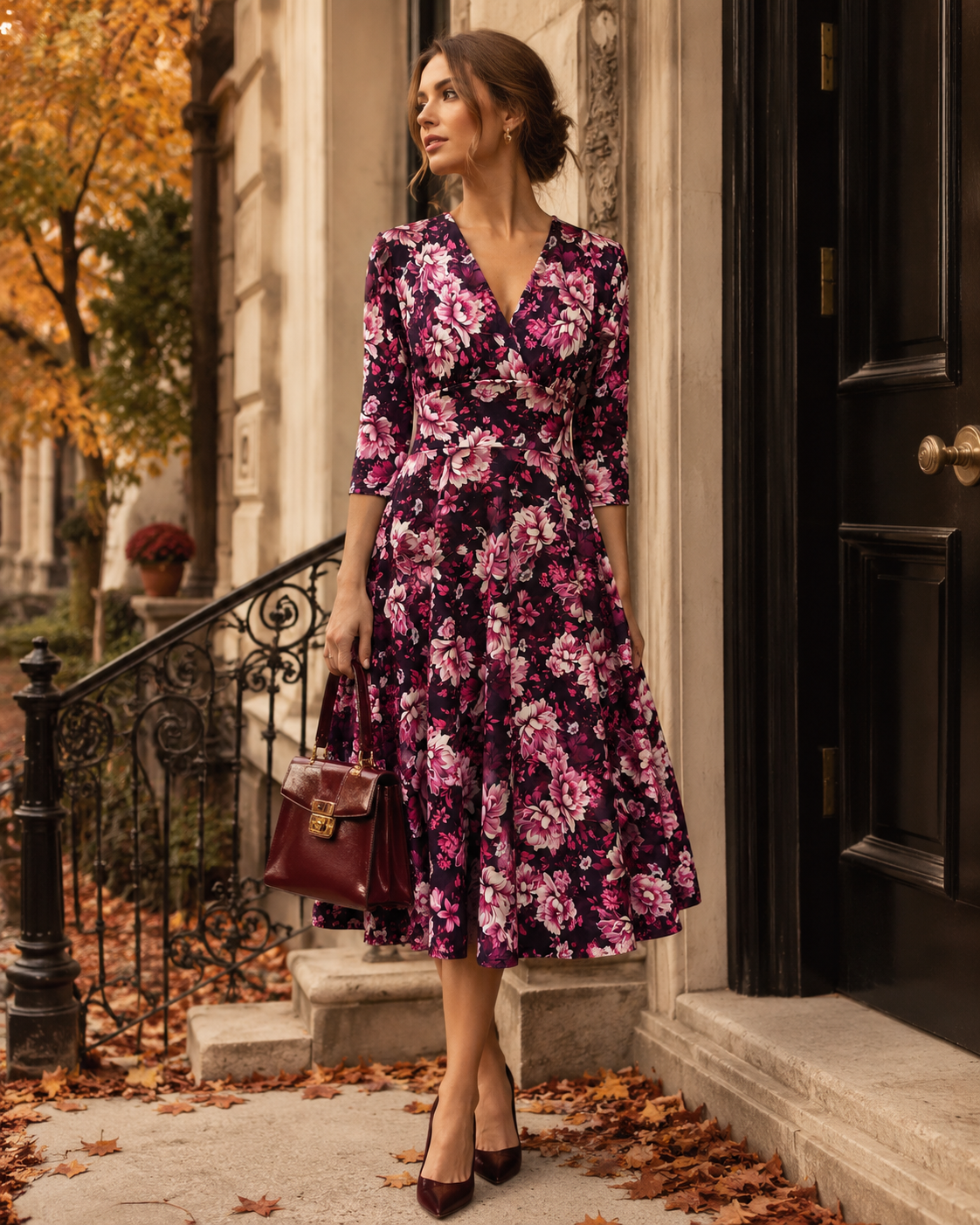 Floral Violetta Swing Dress
