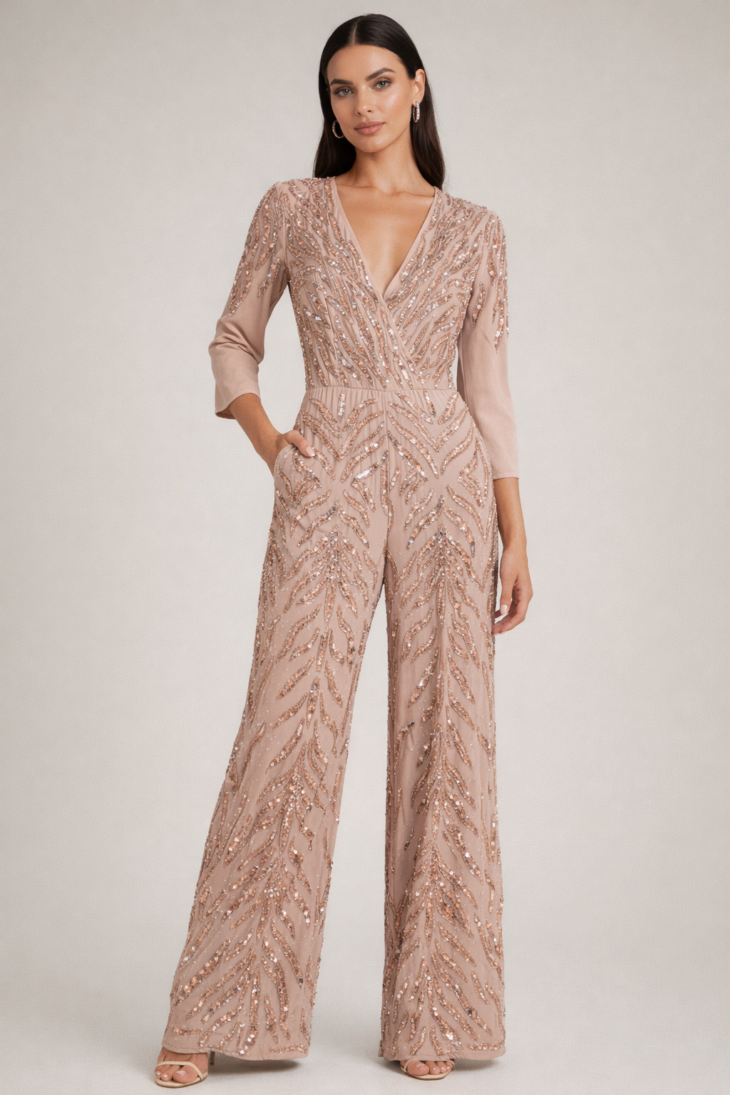 Fully beaded jumpsuit