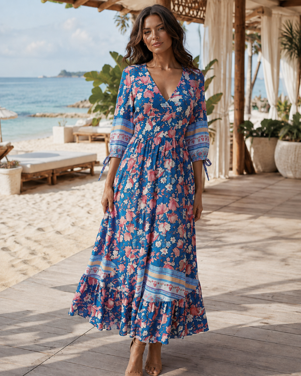 Floral 3/4 sleeve dress