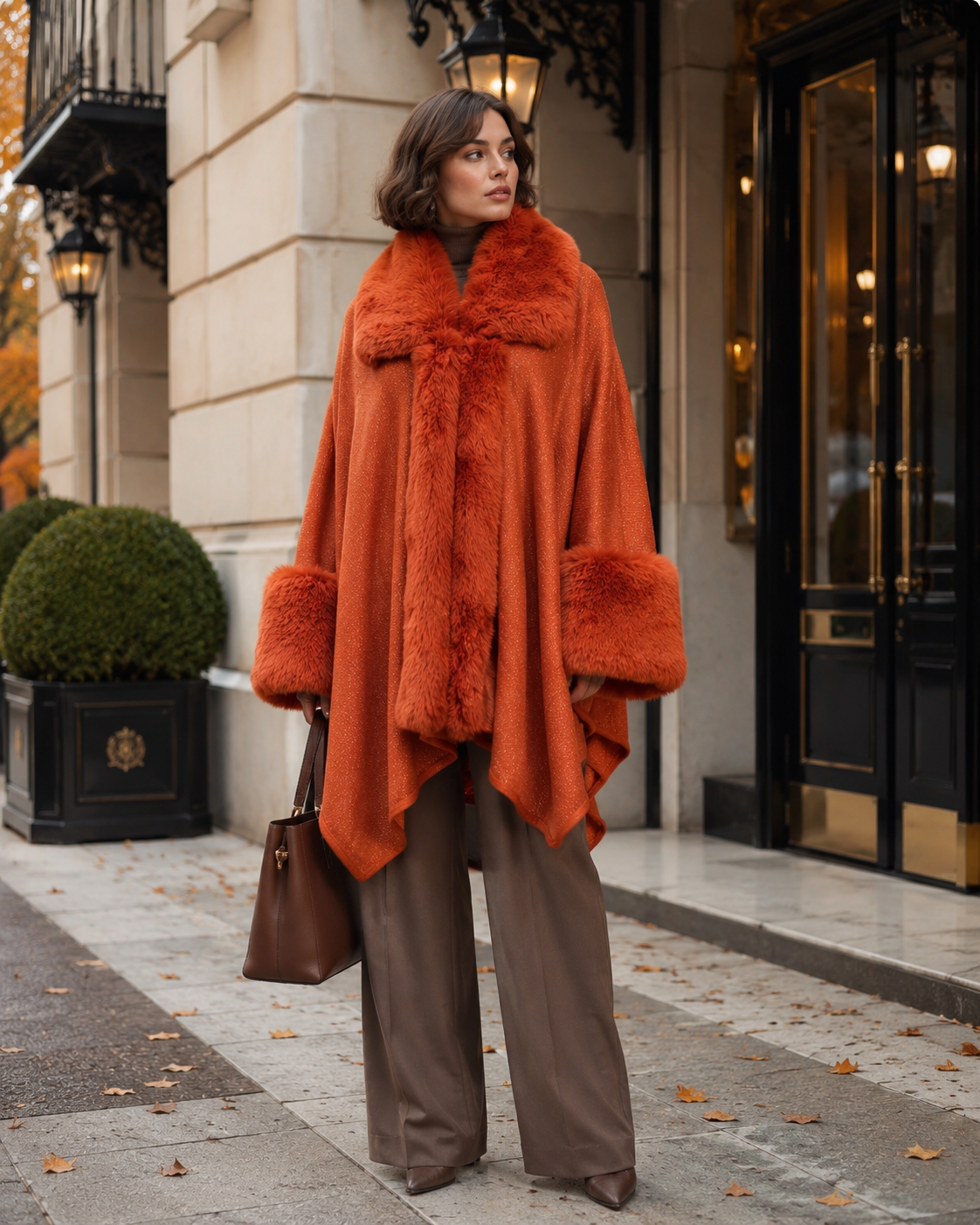 Shimmer Fur Cape