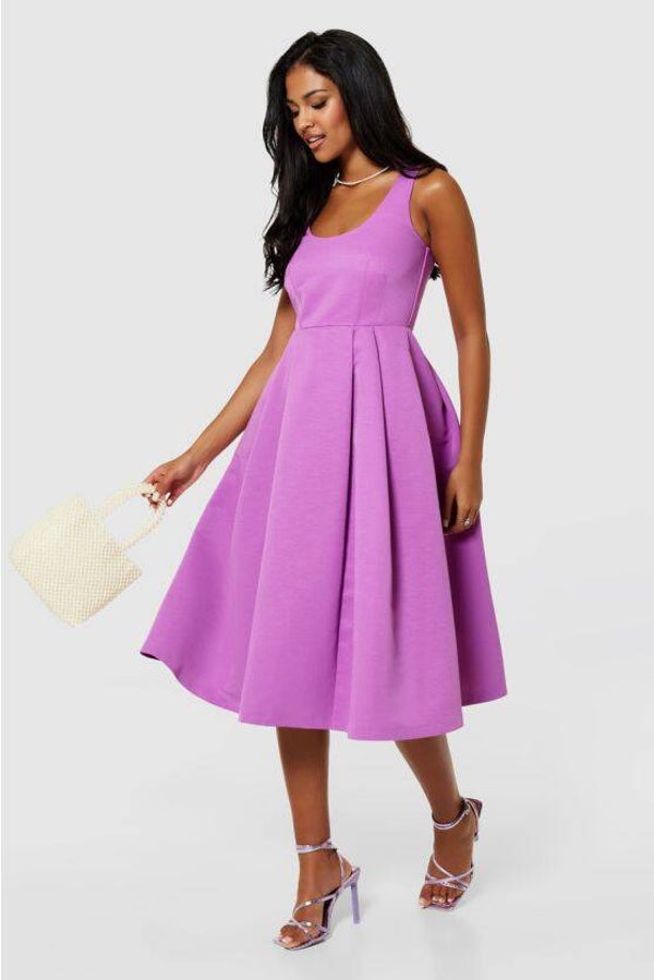 Violet Designer Skater Dress