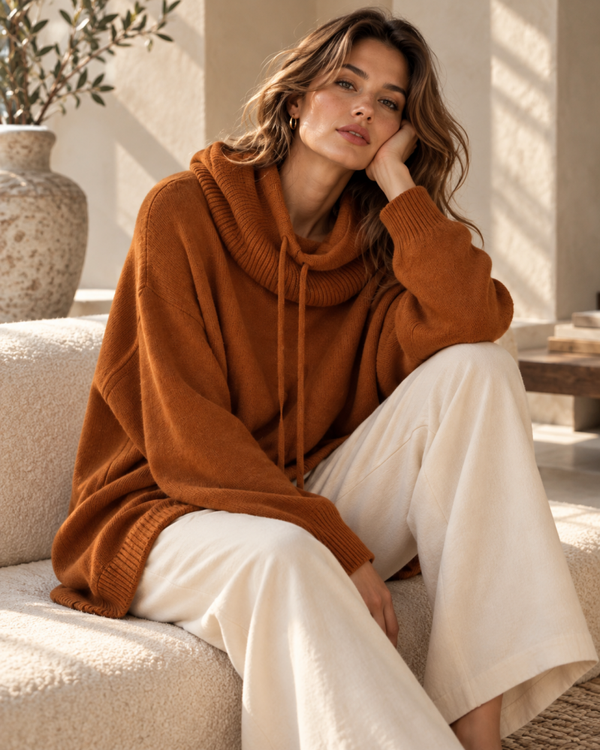 Knit Jumper with Removable Hood