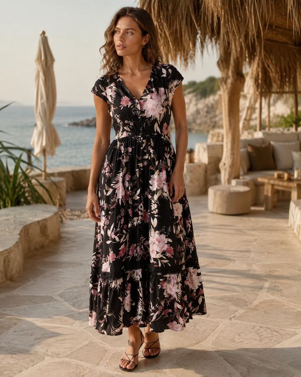 Button Front Maxi Dress
