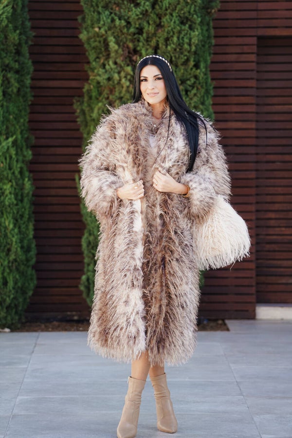 Ruffle Fur Coat