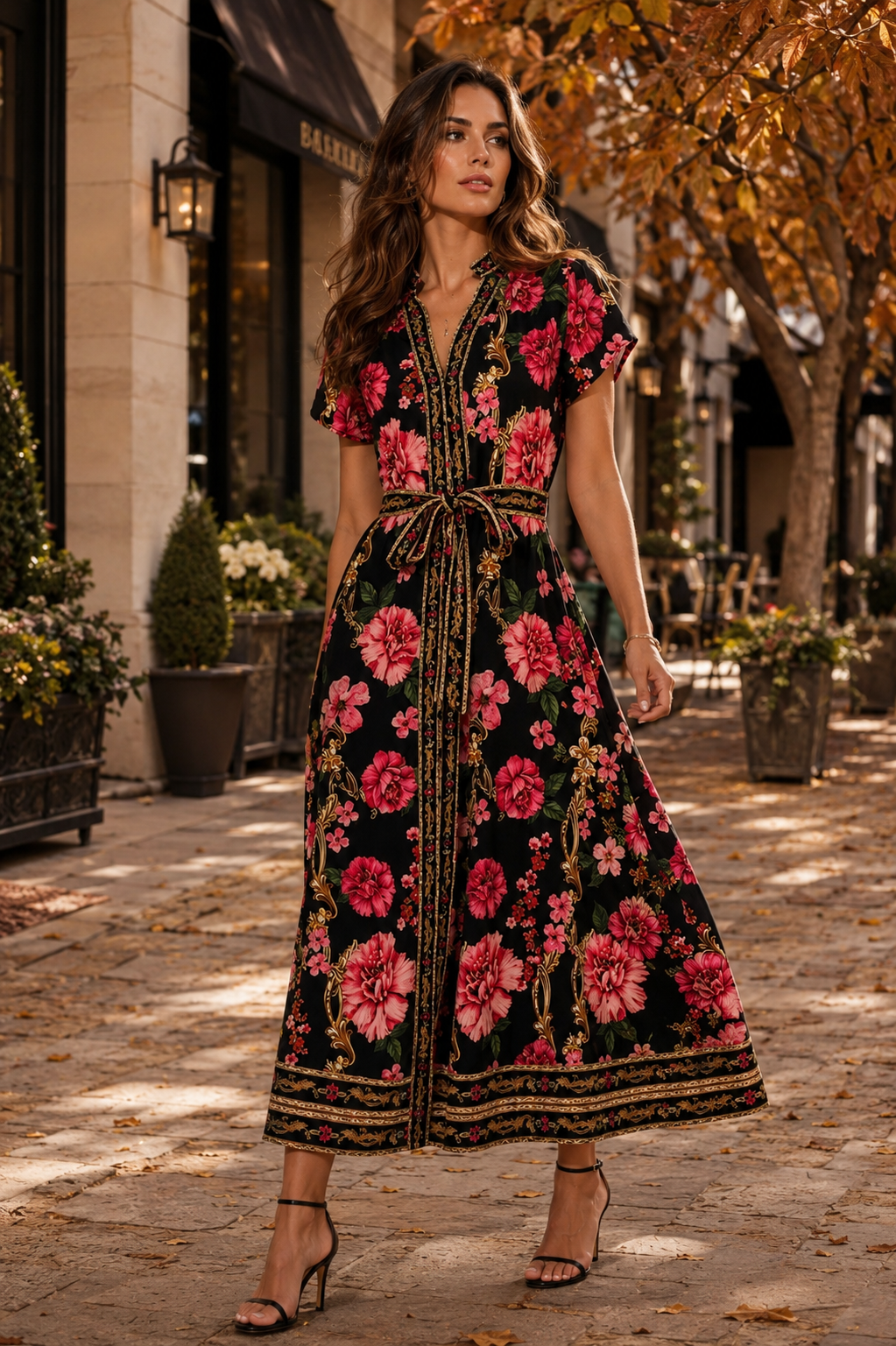 Multi Pink Floral Dress